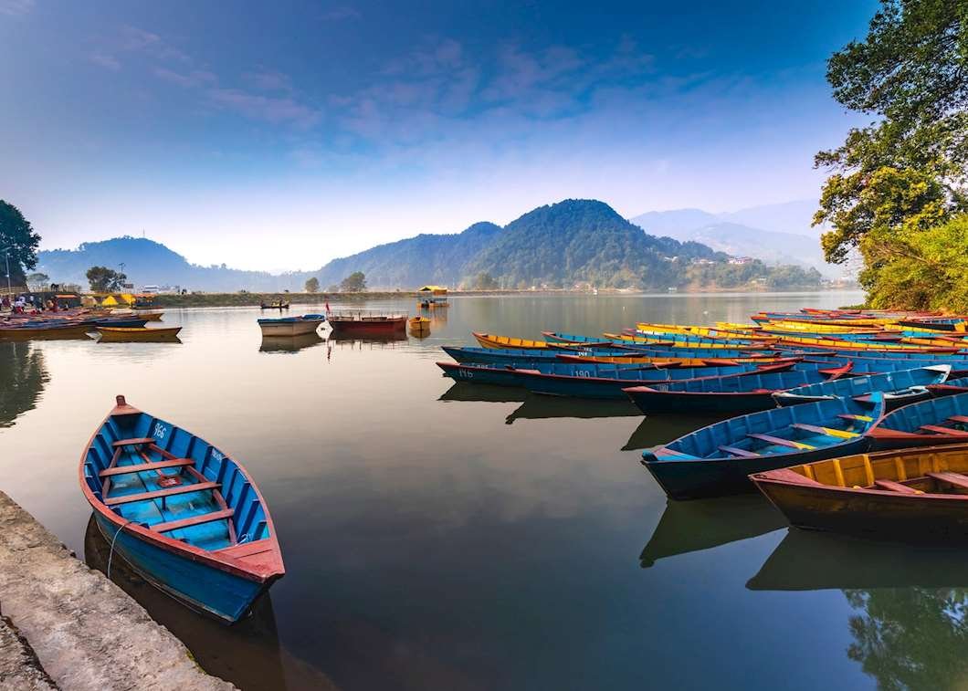 Pokhara and Phewa Lake in Nepal